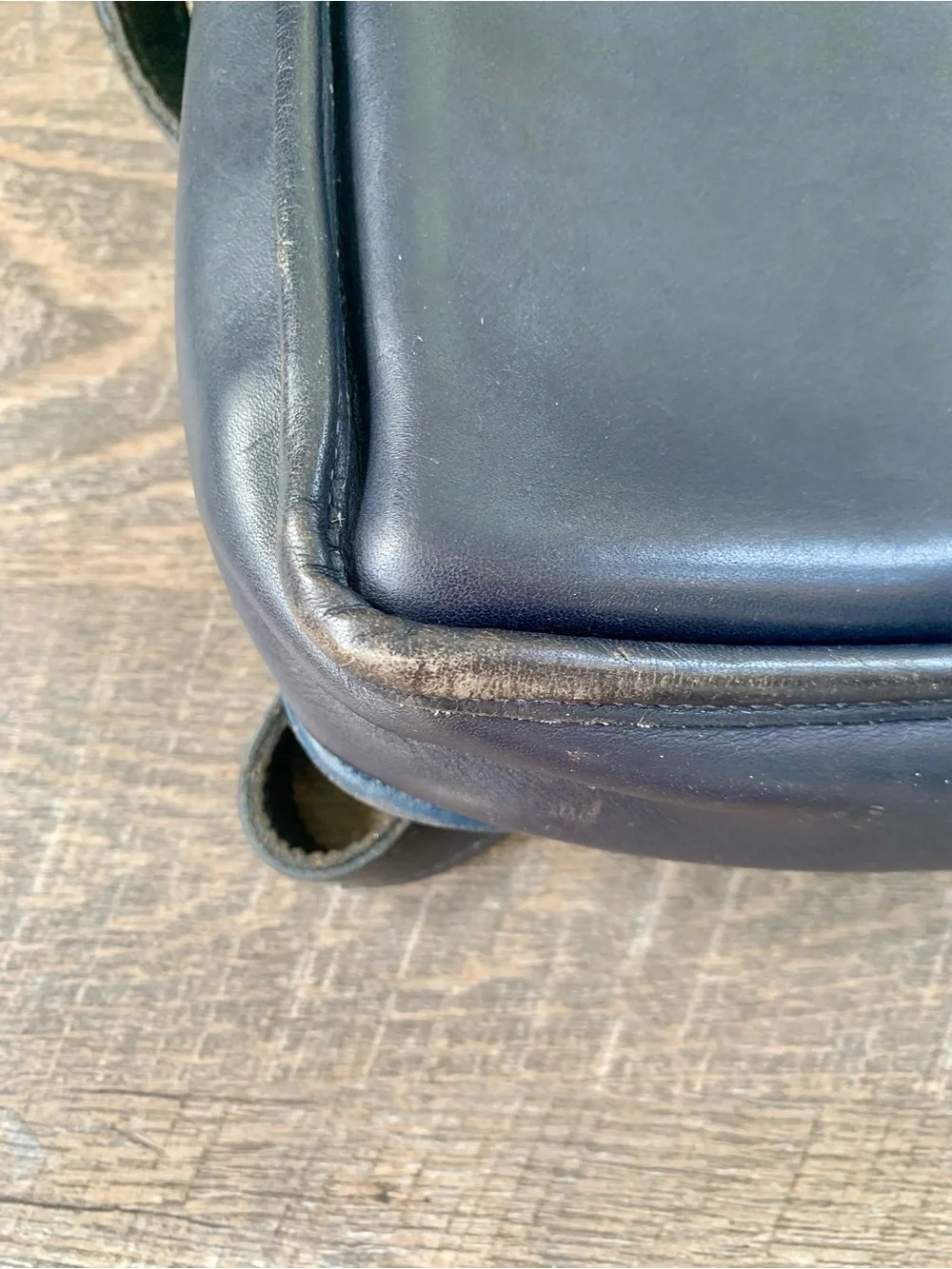 Vintage Coach Navy Leather Crossbody -Messenger Bag